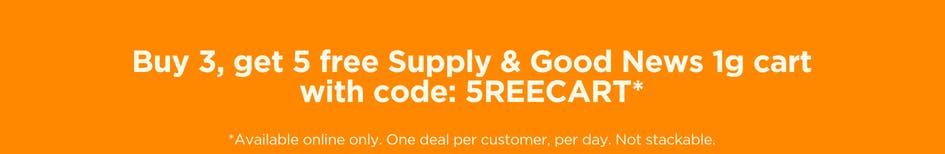 Buy 3 Get 5 Free 1g Carts - Cannabis deal image