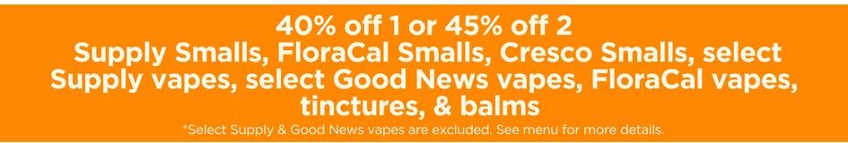 40% Off 1 or 45% Off 2 - Cannabis deal image