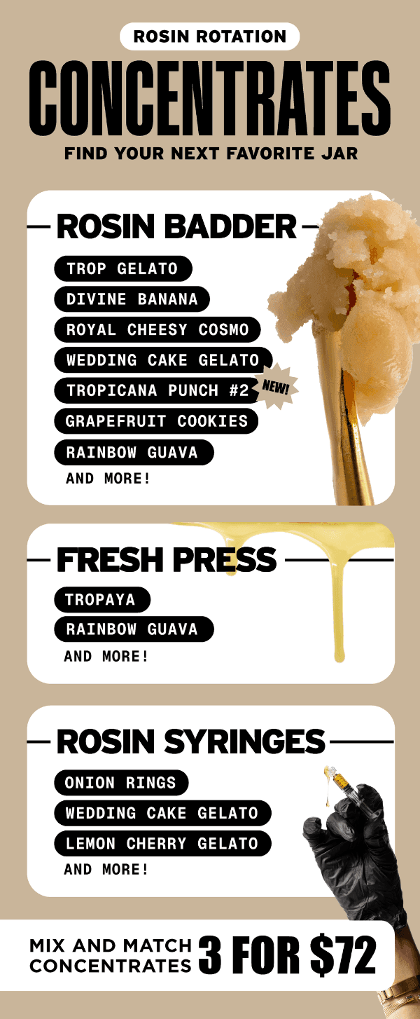 Mix and Match Concentrates 3 for $72