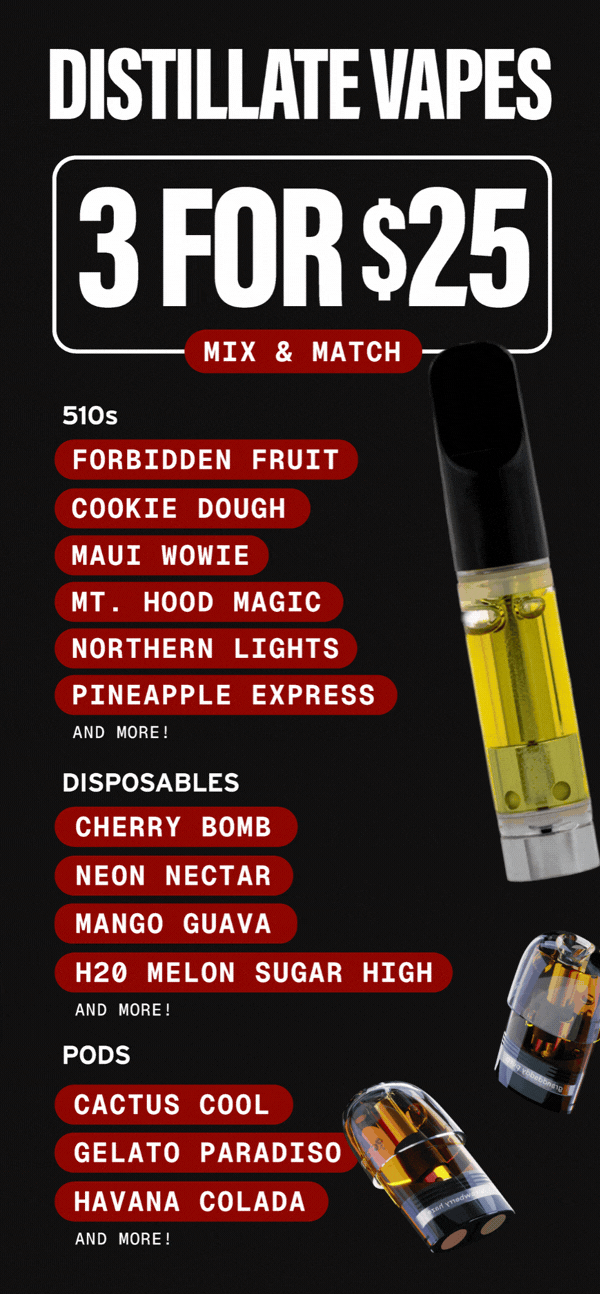 Distillate Vapes 3 for $25 Mix & Match - Cannabis deal image