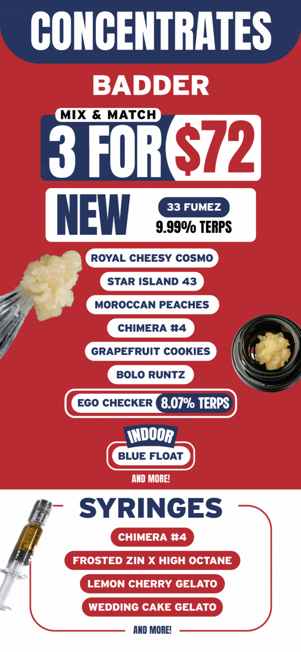 Mix & Match Badder 3 for $72 - Cannabis deal image