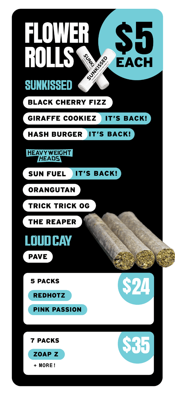 $5 Flower Rolls & $24 5-Packs - Cannabis deal image