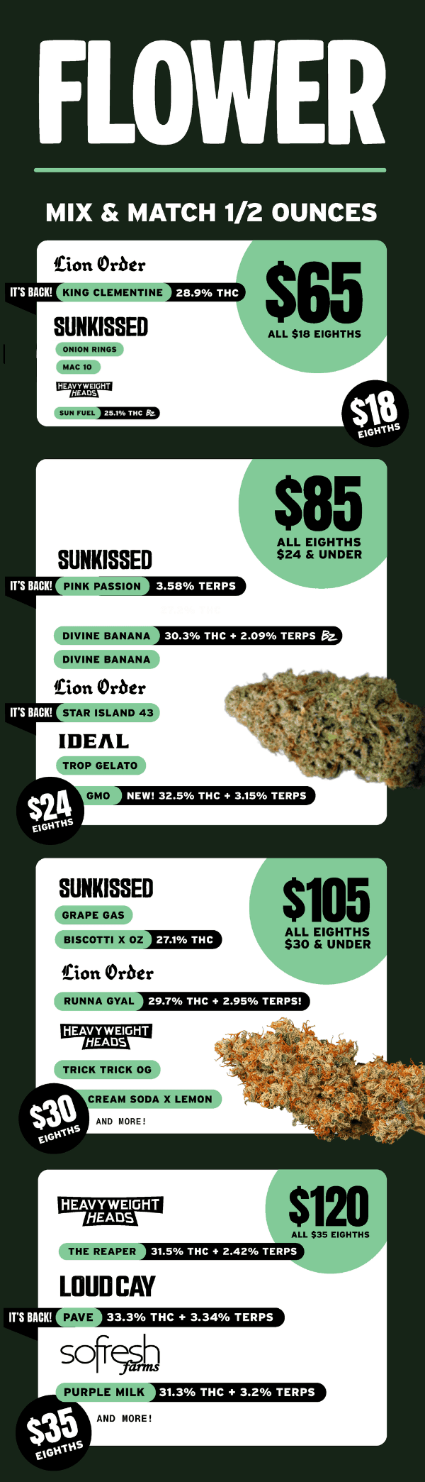Mix & Match Flower Ounces & Eighths - Cannabis deal image