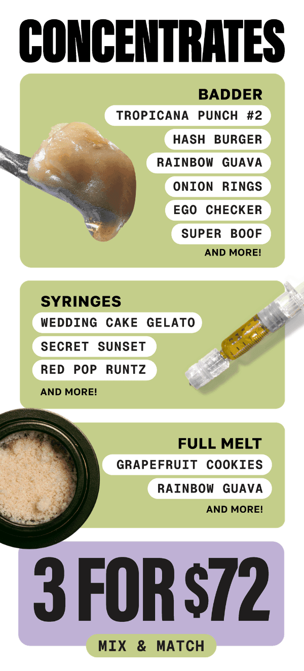 Mix & Match Concentrates: 3 for $72