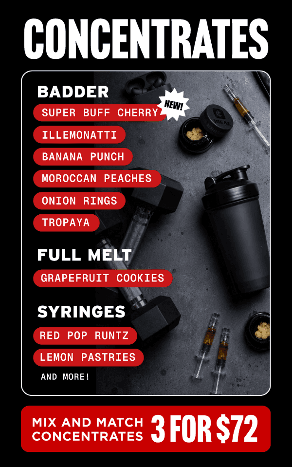 Mix and Match Concentrates 3 for $72 - Cannabis deal image