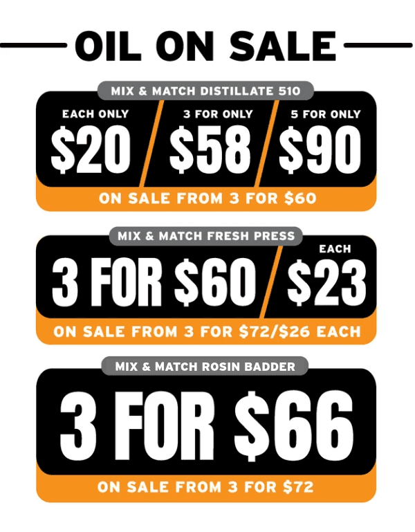 Oil on Sale: Mix & Match Concentrate Deals - Cannabis deal image