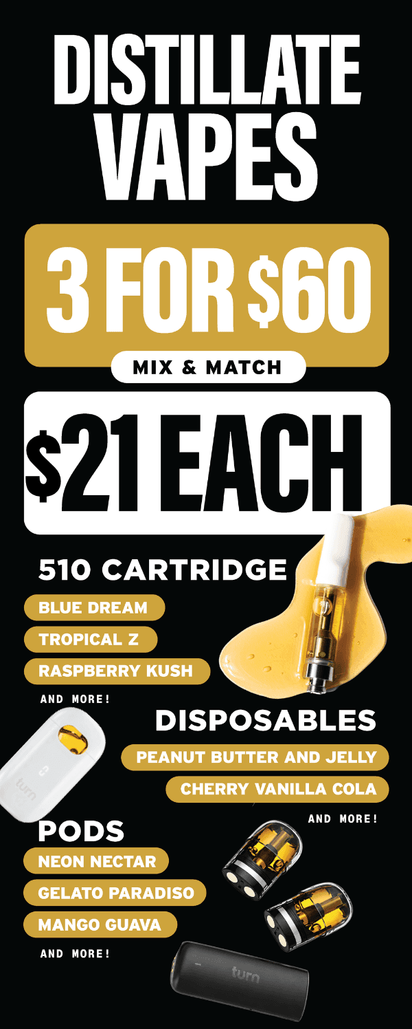 Distillate Vapes 3 for $60 or $21 Each