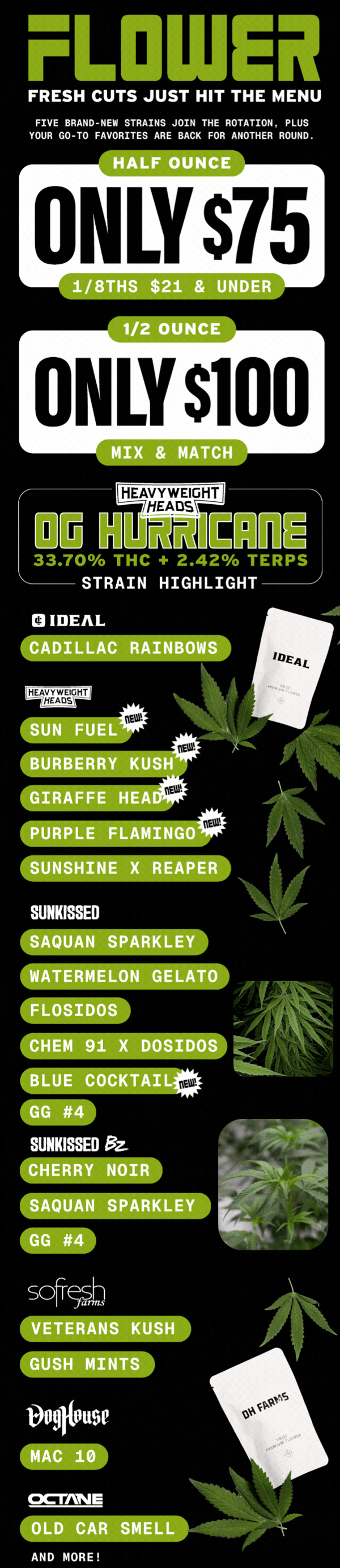 Flower Deals: Half Ounce for $75, Mix & Match - Cannabis deal image