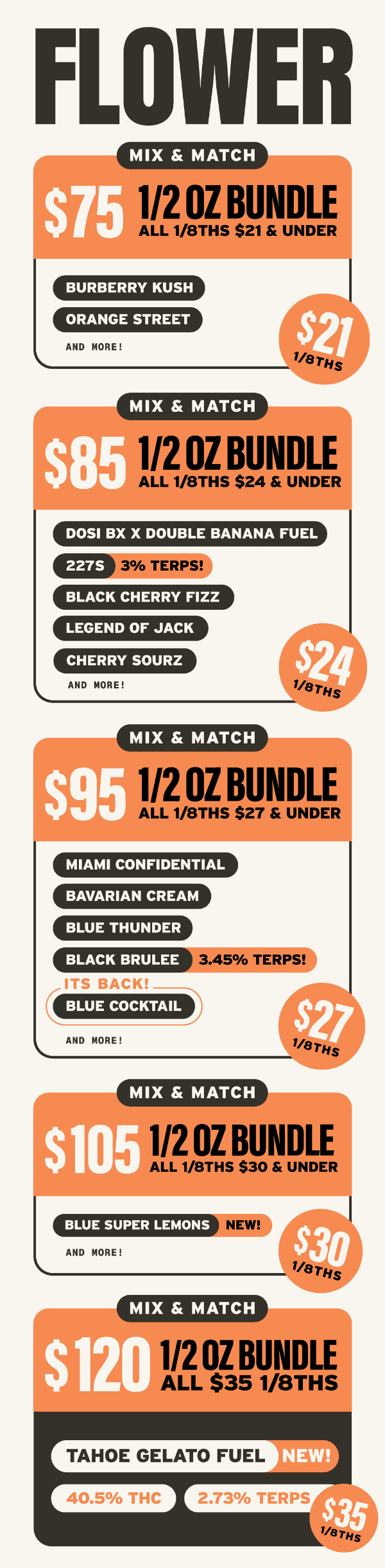 Half-Ounce Flower Bundles From $75