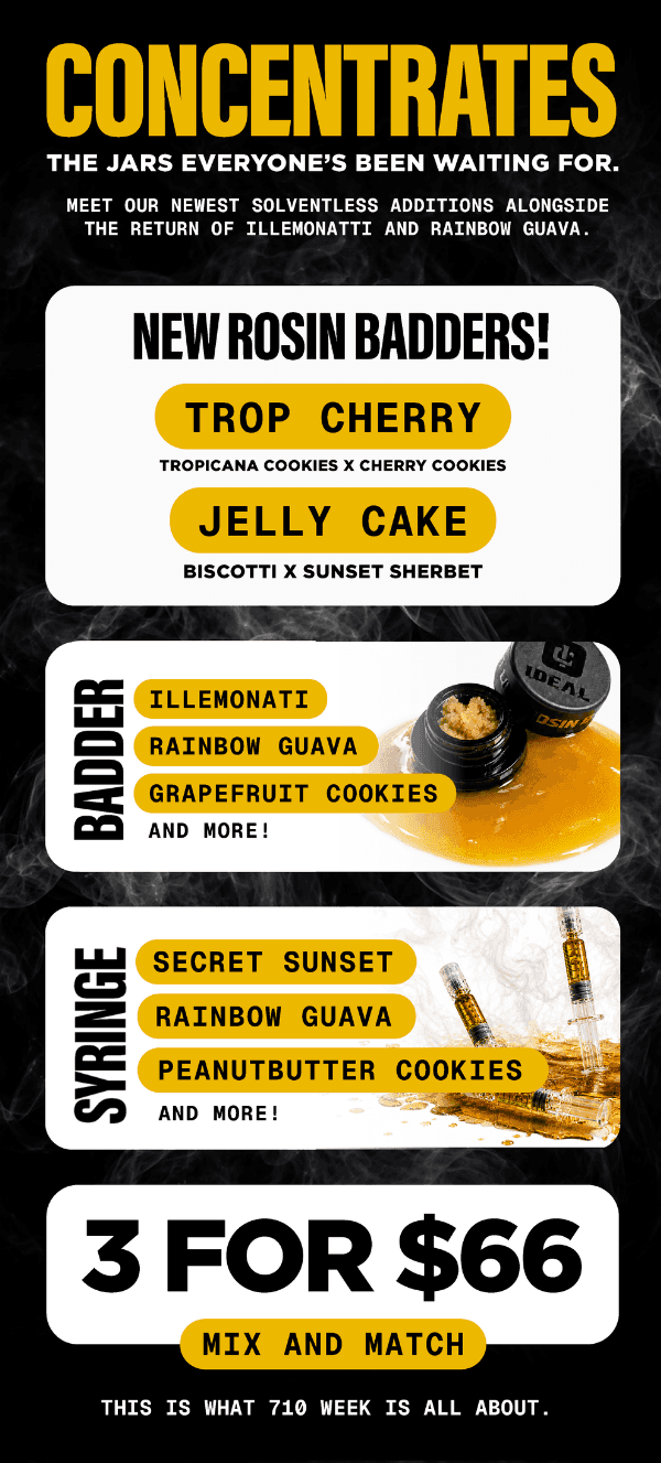 3 Concentrates For $66 Mix and Match