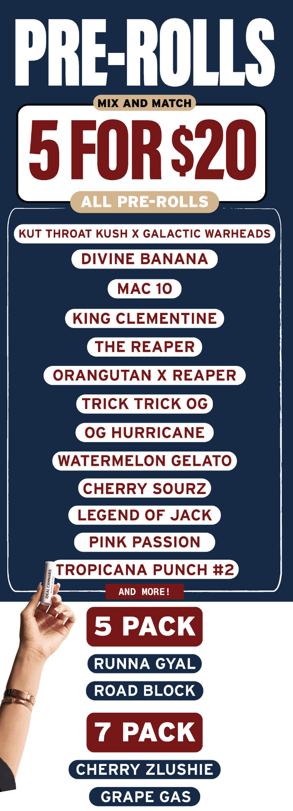 Pre-Roll Mix and Match Deals
