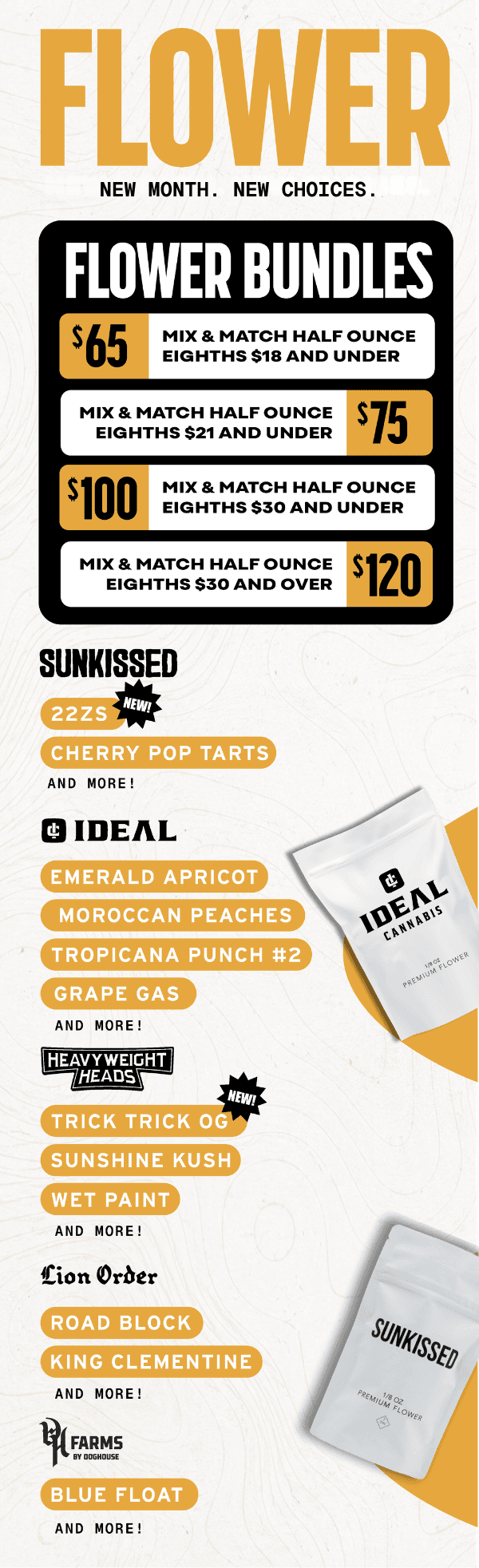 Flower Bundles & New Strains Available