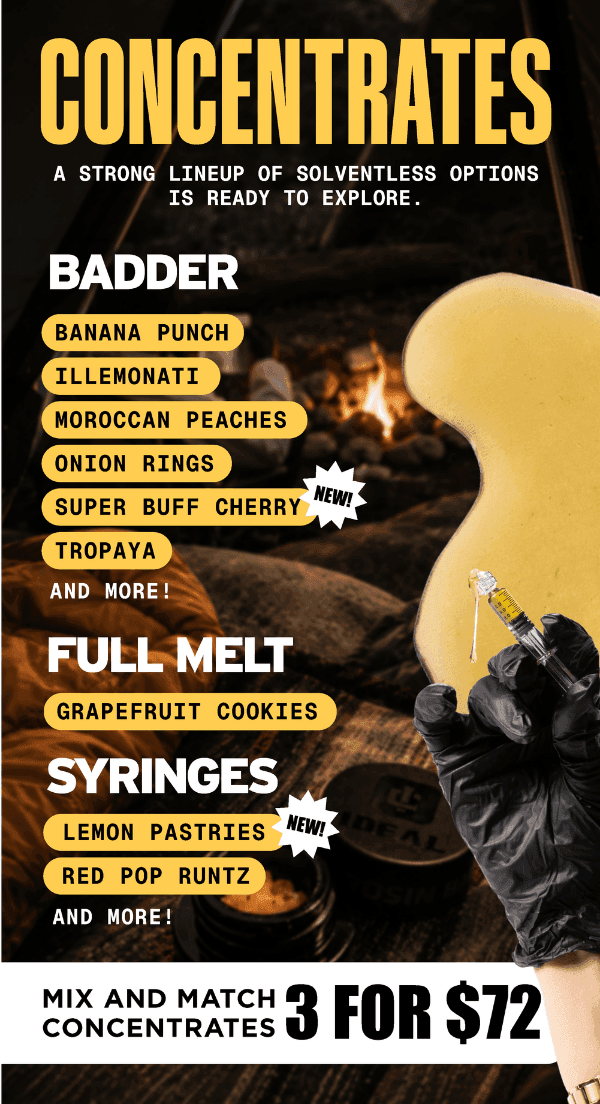 Mix and Match Concentrates 3 for $72
