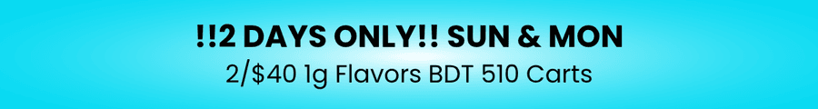 2 For $40 1g Carts This Sun & Mon