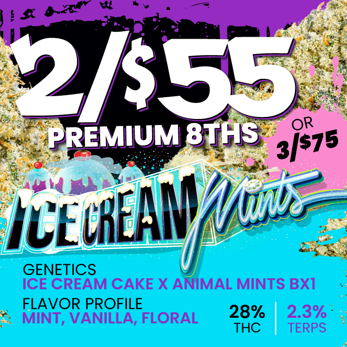 Premium 8ths: 2 for $55 or 3 for $75 - Cannabis deal image