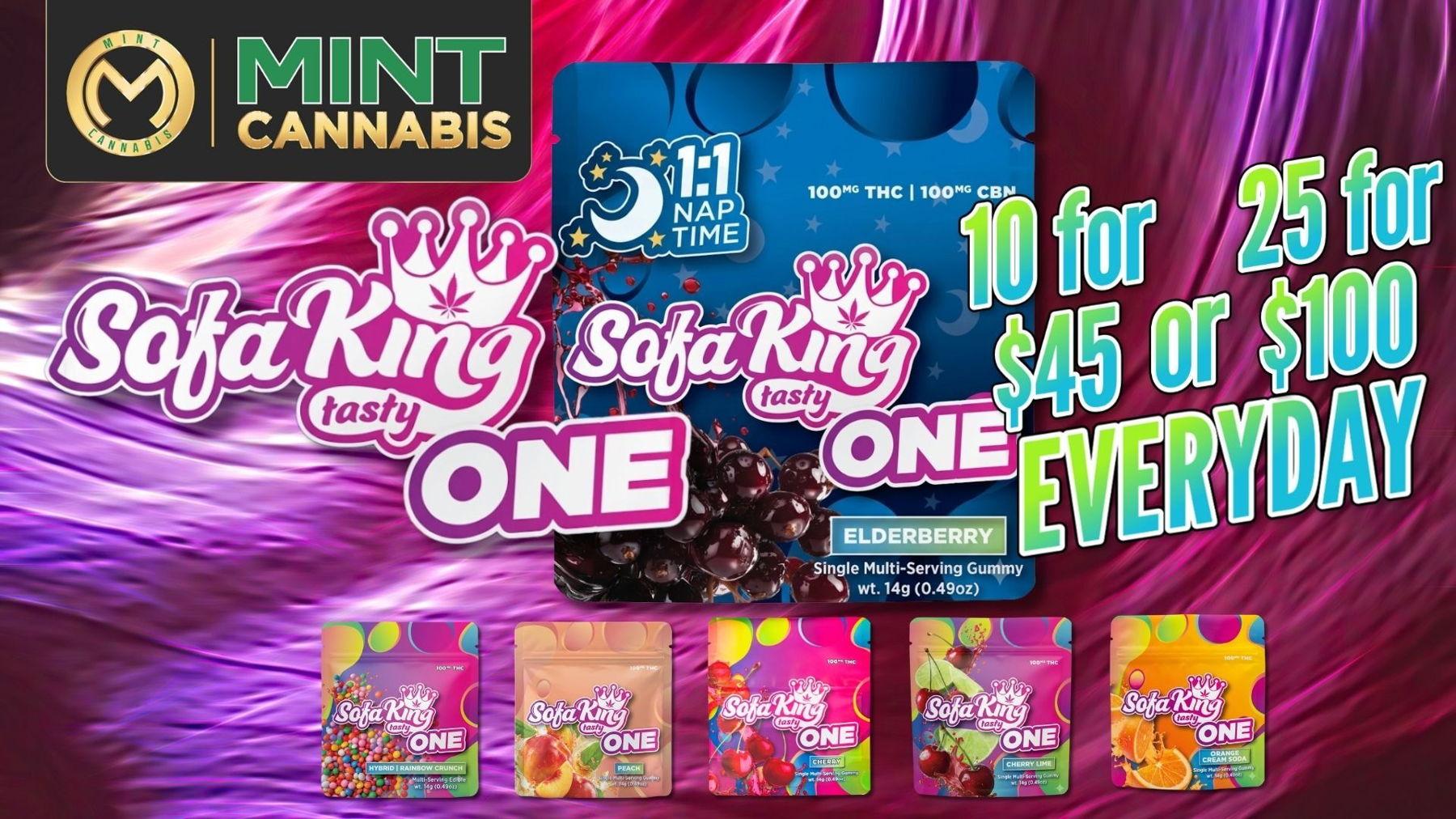 Sofa King Tasty One Gummies Deals Everyday - Cannabis deal image