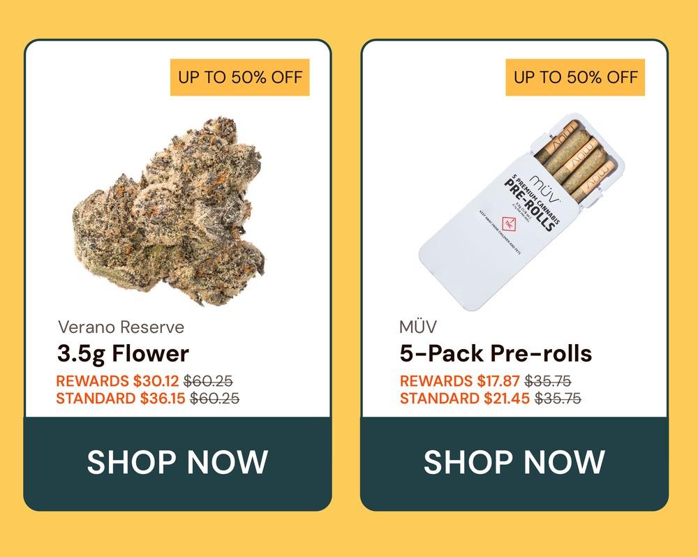 Up to 50% Off Flower & Pre-rolls - Cannabis deal image