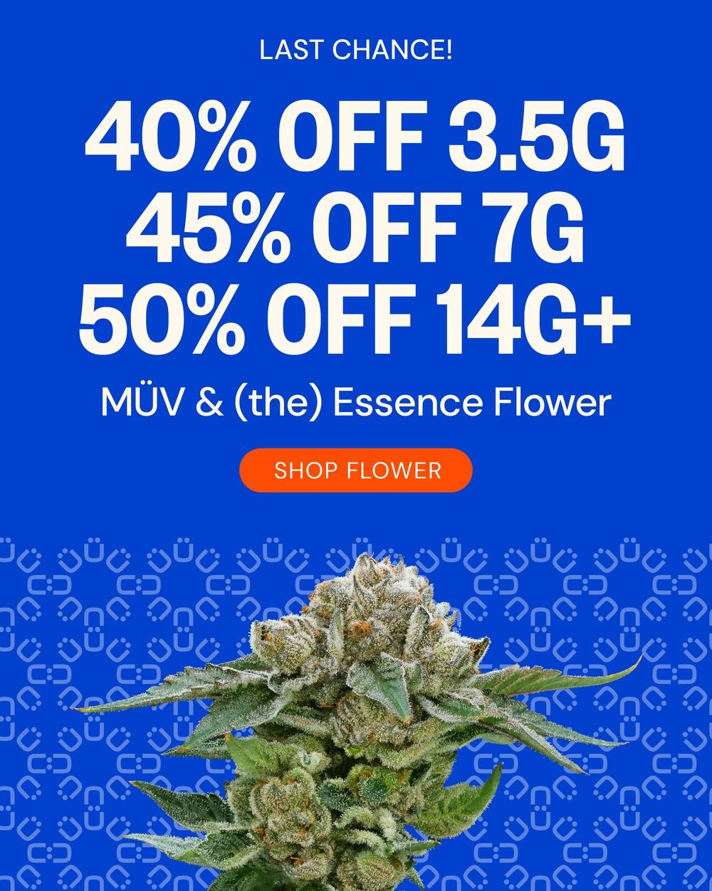 Last Chance Flower Deals: Up to 50% Off - Cannabis deal image