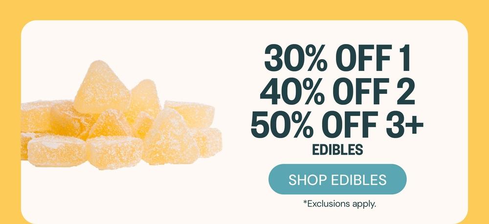 Edibles Tiered Discounts: Buy More, Save More