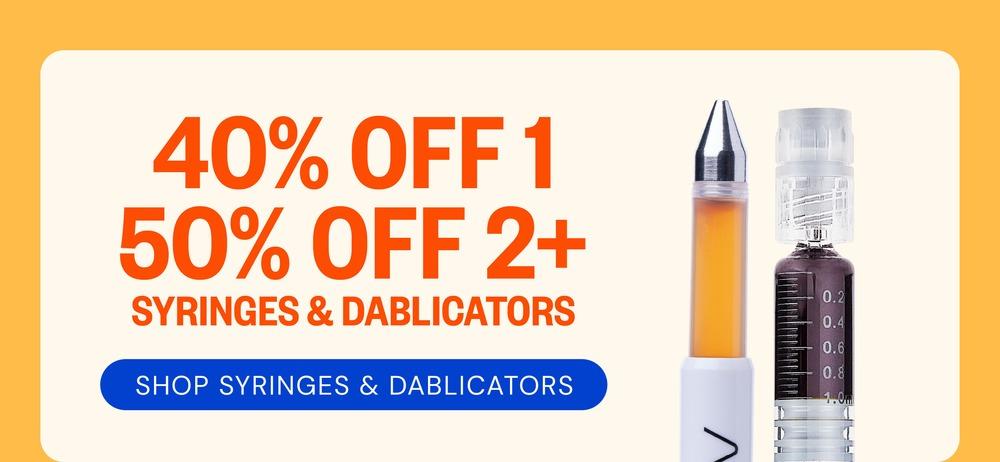 Buy 1 Get 40% Off, Buy 2+ Get 50% Off - Cannabis deal image