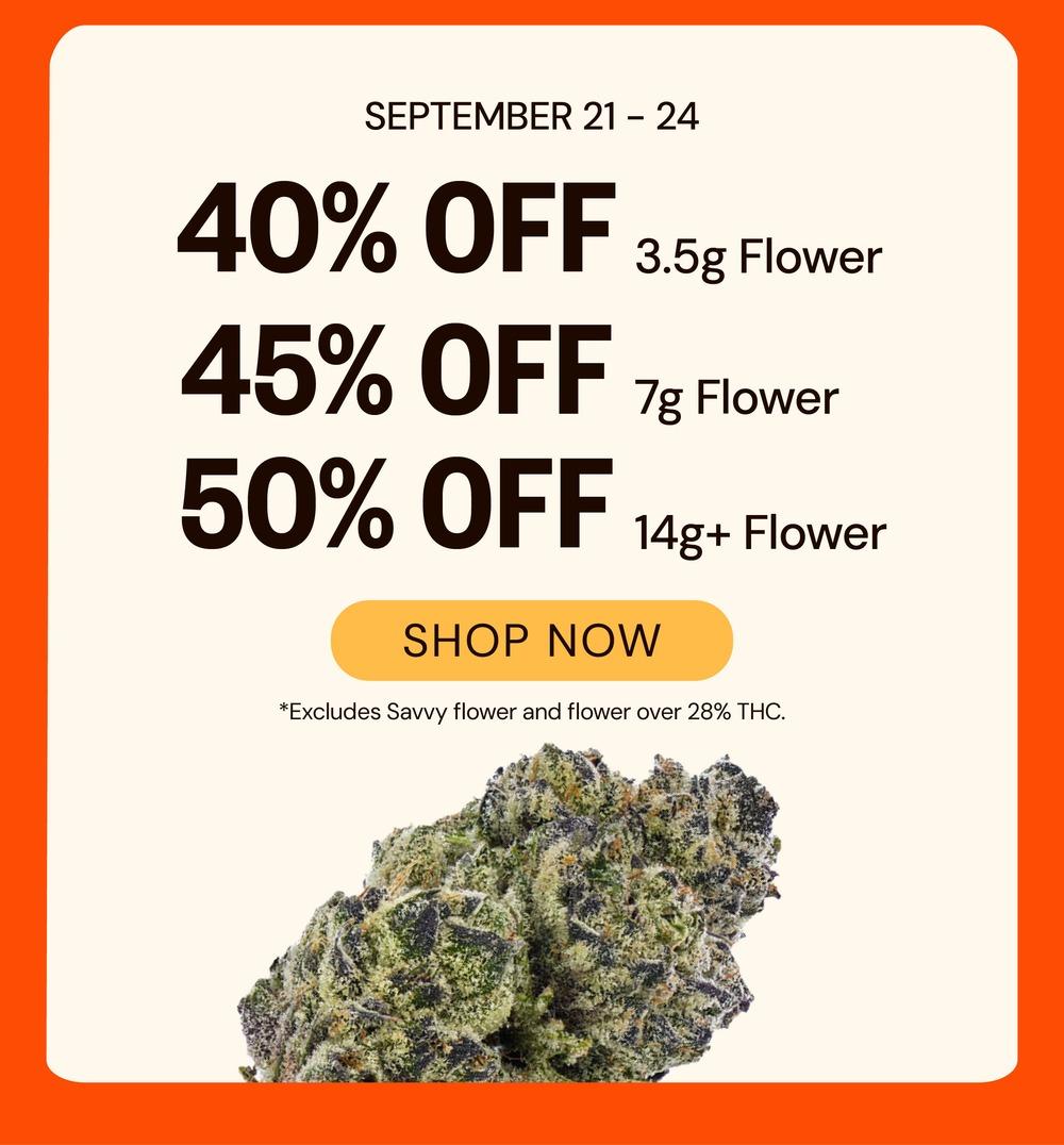 40-50% Off Flower by Size