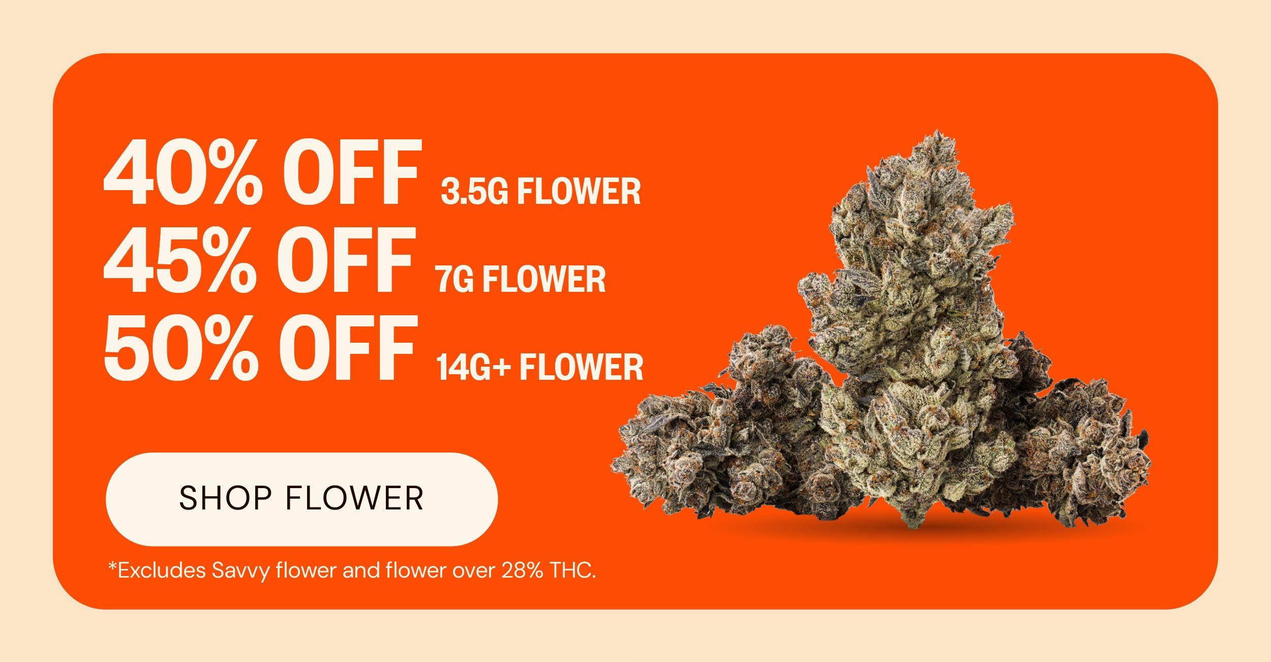 Up to 50% Off Flower Deals - Cannabis deal image