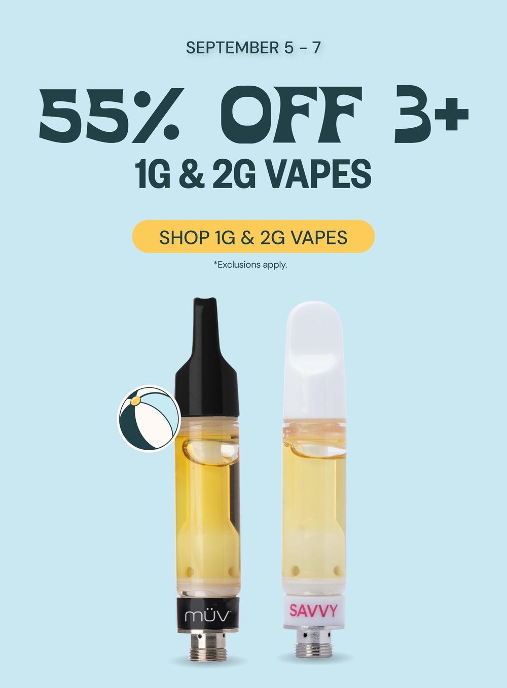 55% Off Vapes & September Specials
