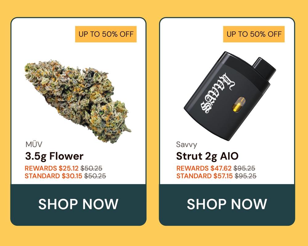 Up to 50% Off Flower & Vapes