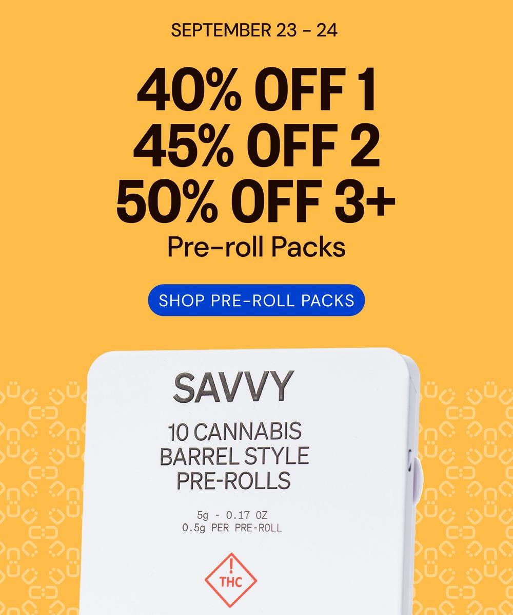 Up to 50% Off Pre-Roll Packs