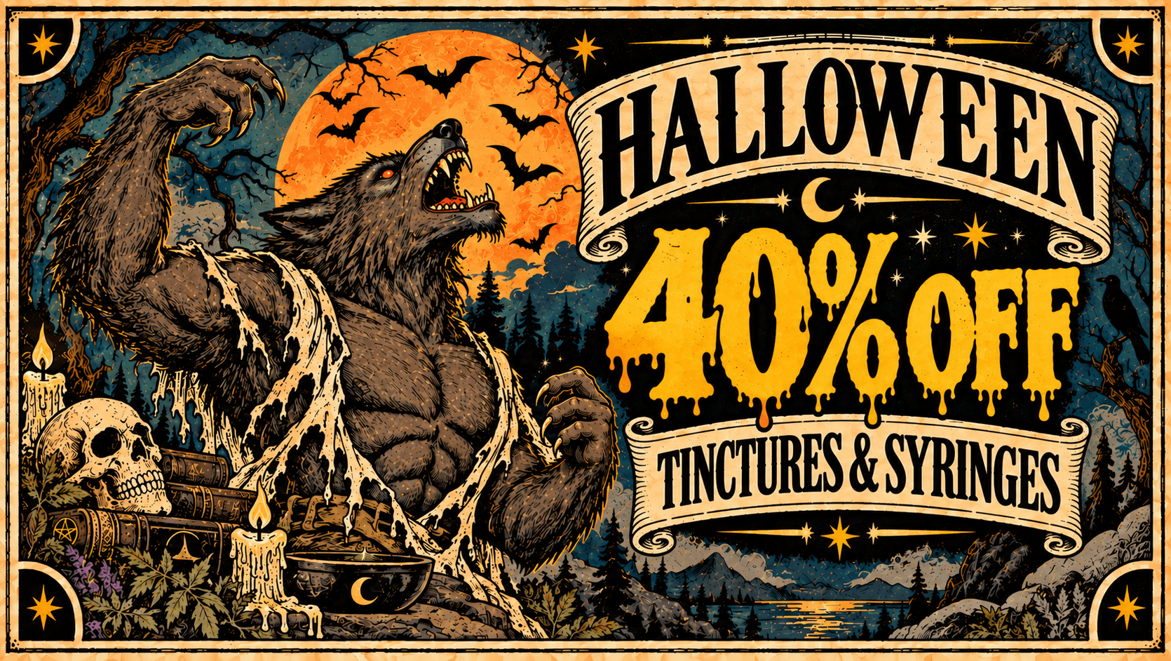Halloween 40% Off Tinctures & Syringes - Cannabis deal image
