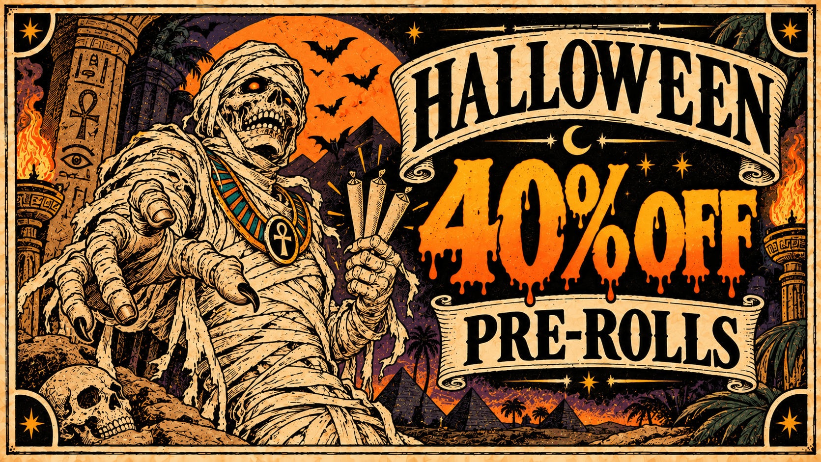 Halloween 40% Off Pre-Rolls - Cannabis deal image