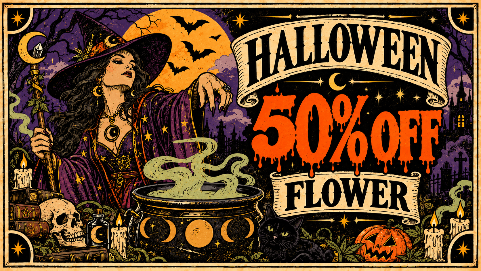 Halloween 50% Off Flower - Cannabis deal image