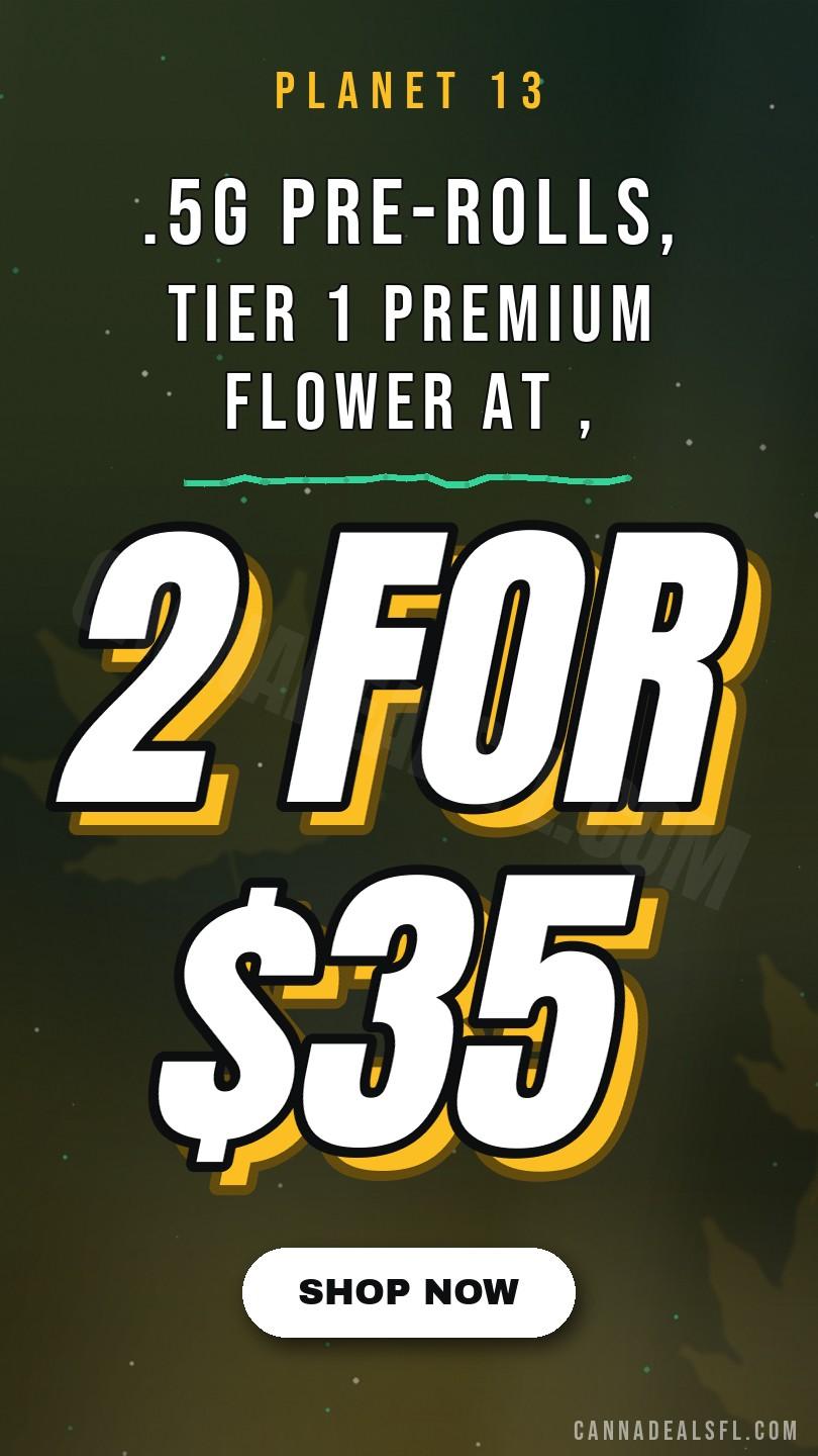 Of .5G Pre-Rolls, Tier 1 Premium Flower At 2 For $35, Medizin Craft Flower
