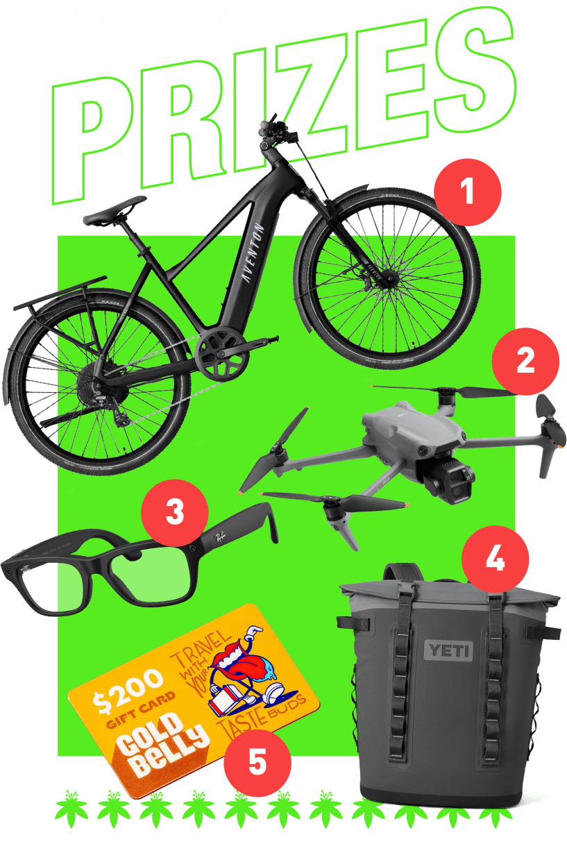 Play to Win Prizes - Cannabis deal image