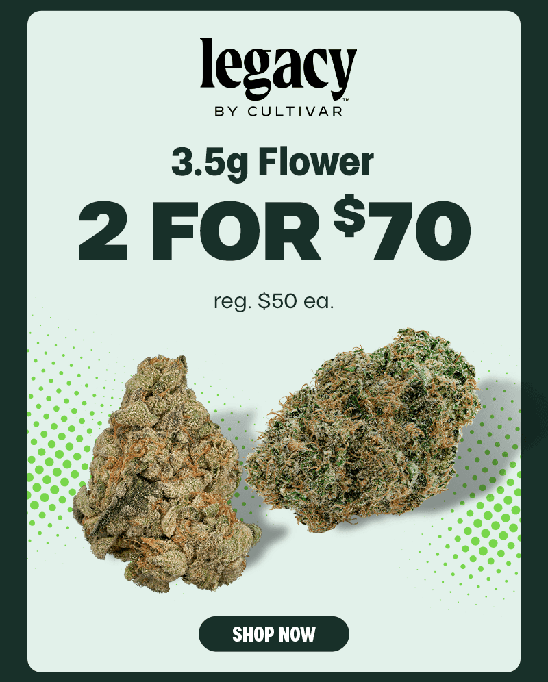 2 for $70 on 3.5g Flower - Cannabis deal image
