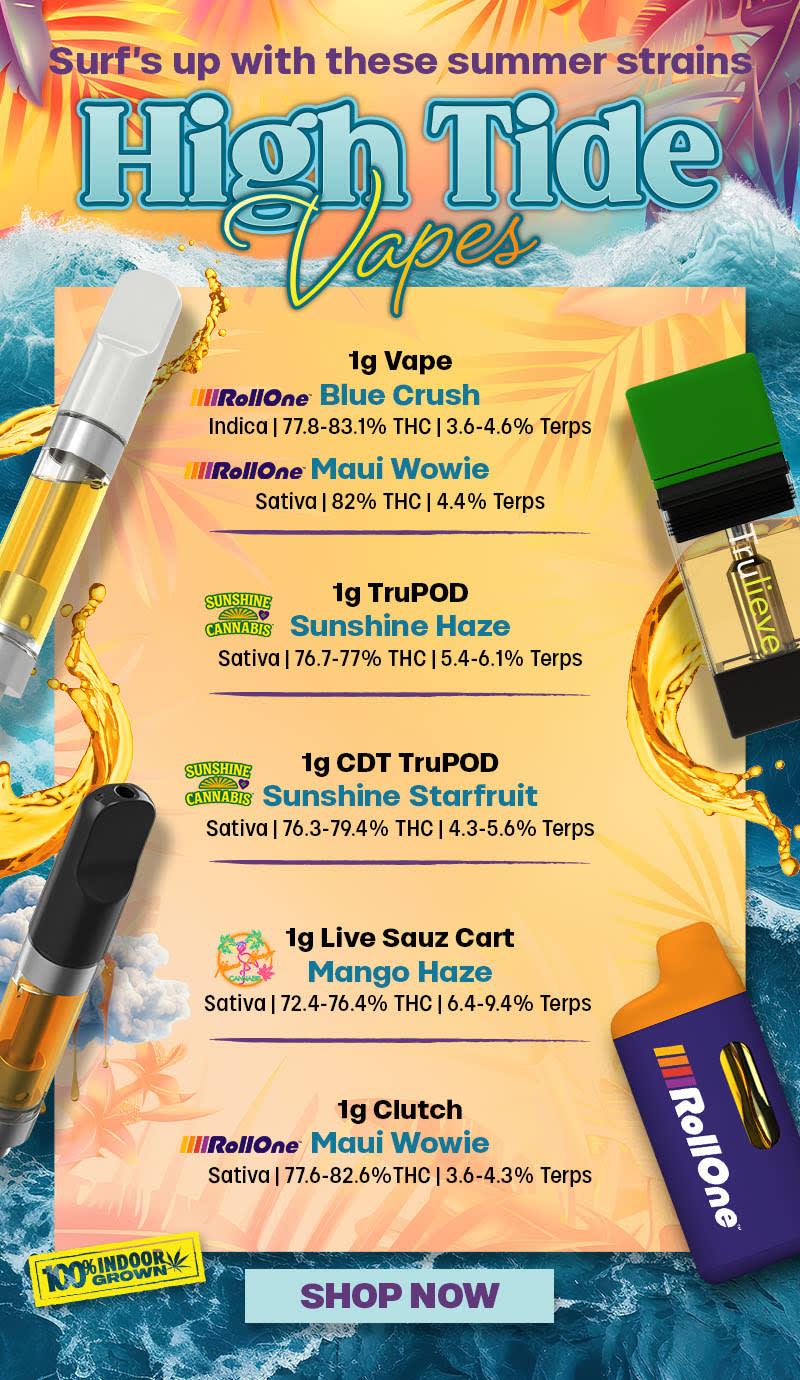 Featured Summer Strains: Vapes Galore - Cannabis deal image