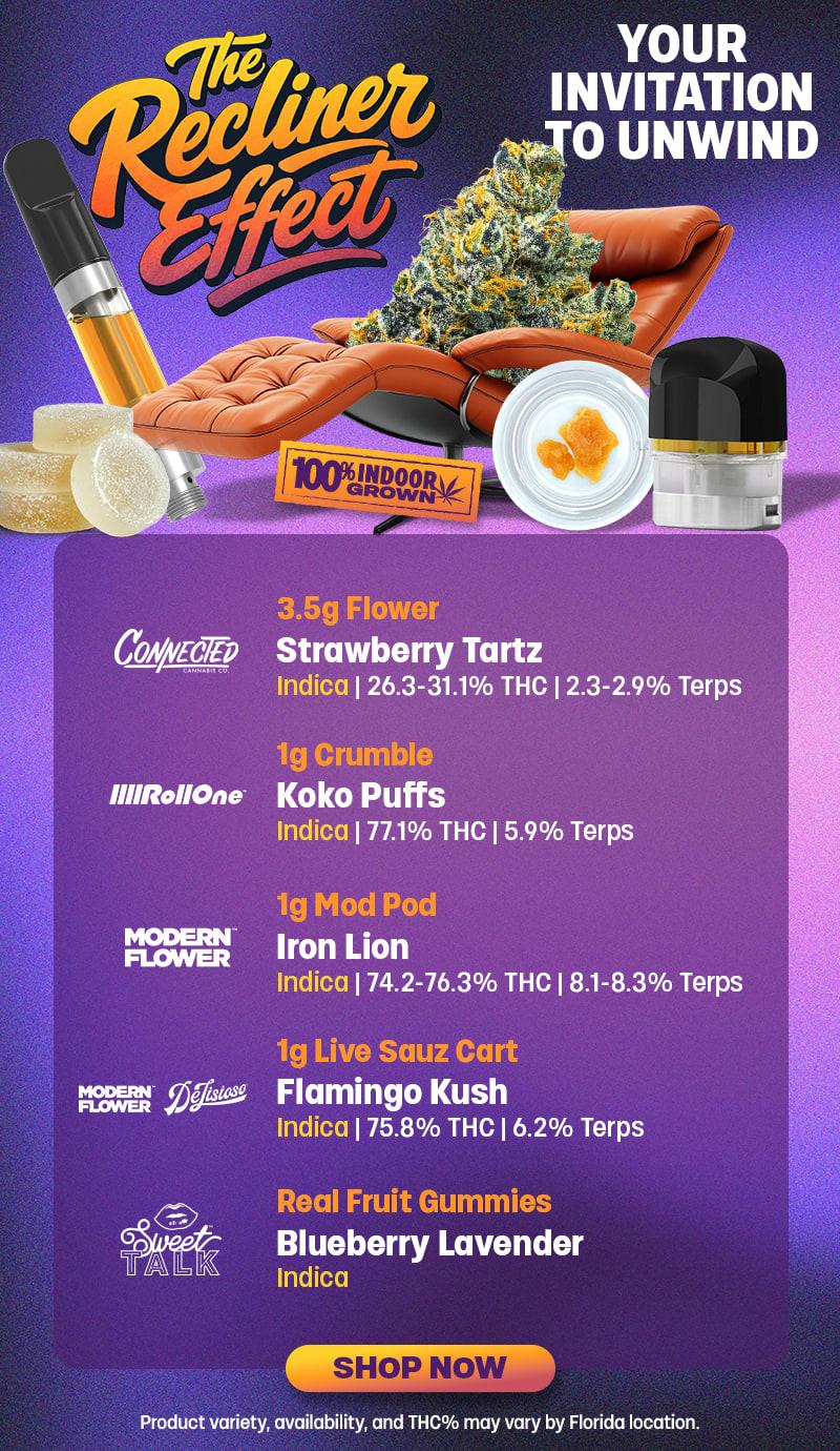 Featured Products - 'The Recliner Effect' - Cannabis deal image