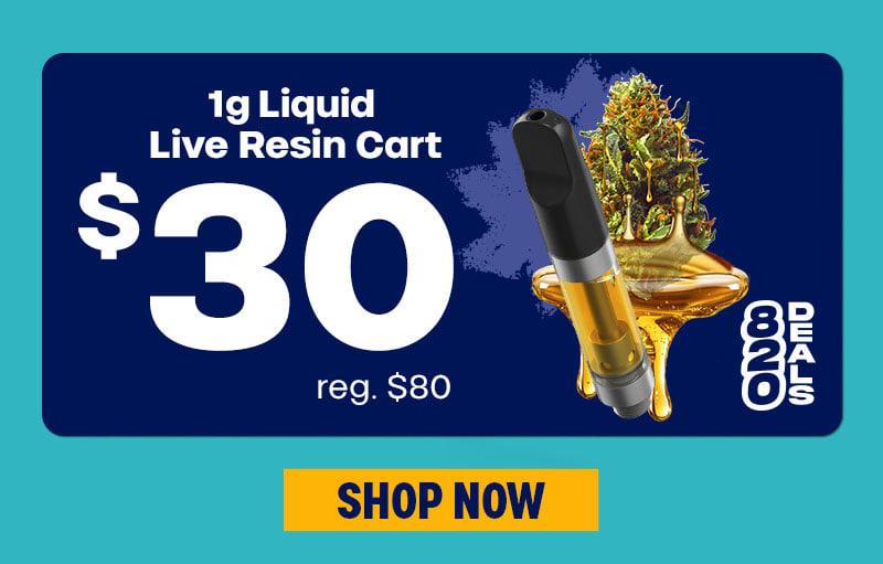 1g Liquid Live Resin Cart $30