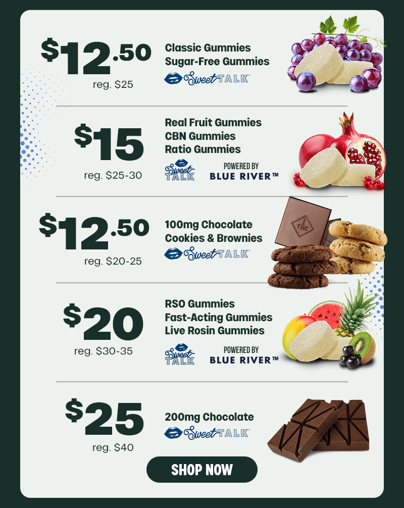 Sweet Talk Edibles: Big Savings on Gummies & Chocolates - Cannabis deal image