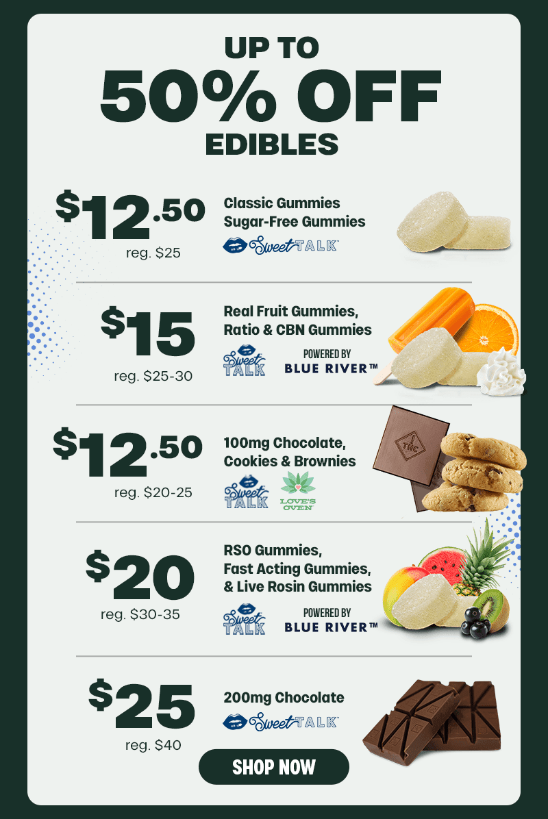 Up To 50% Off Edibles & Gummies - Cannabis deal image