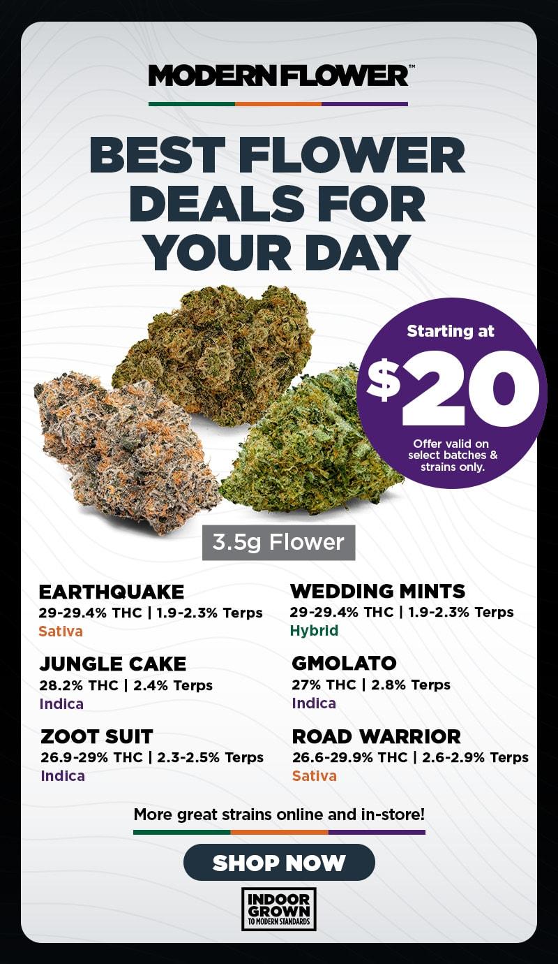 Flower Deals Starting at $20 - Cannabis deal image
