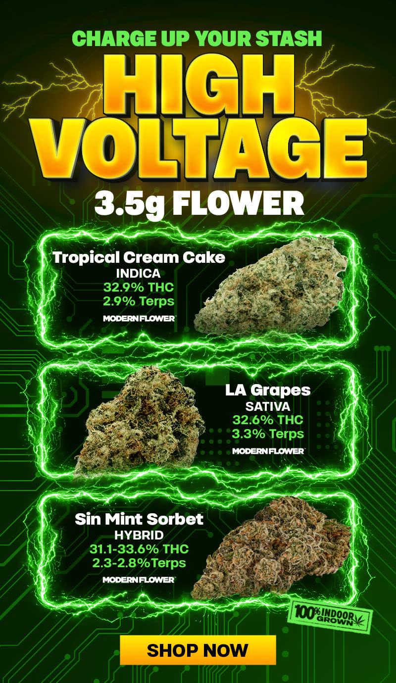 High Voltage 3.5g Flower Features - Cannabis deal image