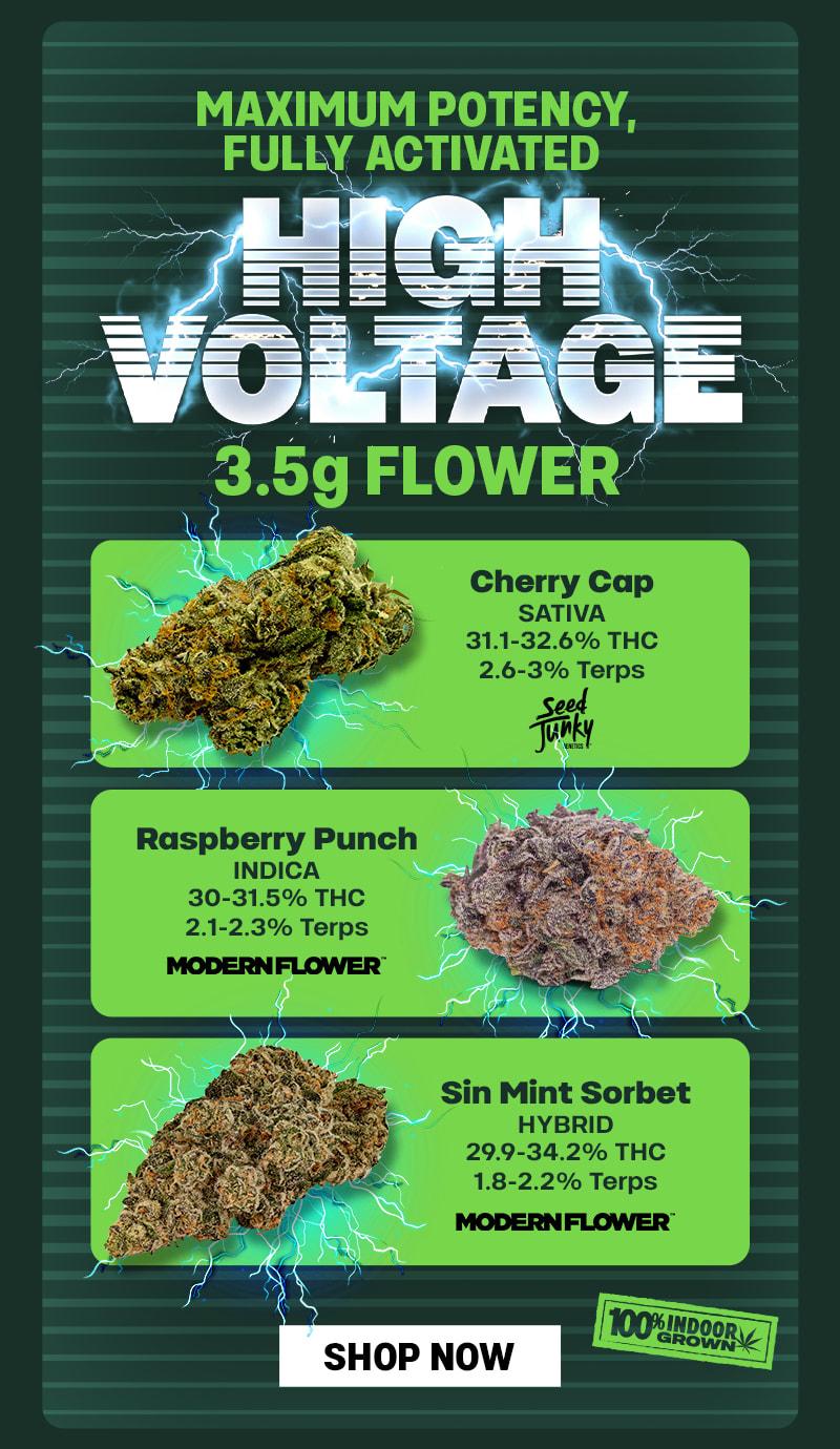 High Voltage 3.5g Flower Strains