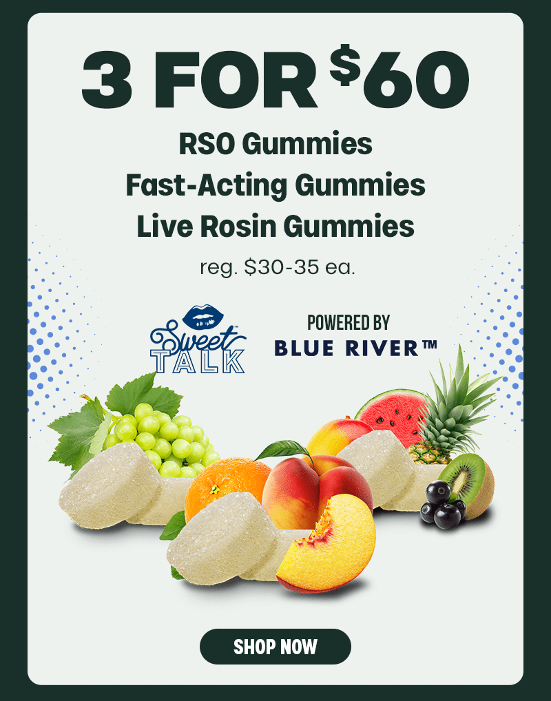 3 For $60 RSO & Live Rosin Gummies - Cannabis deal image