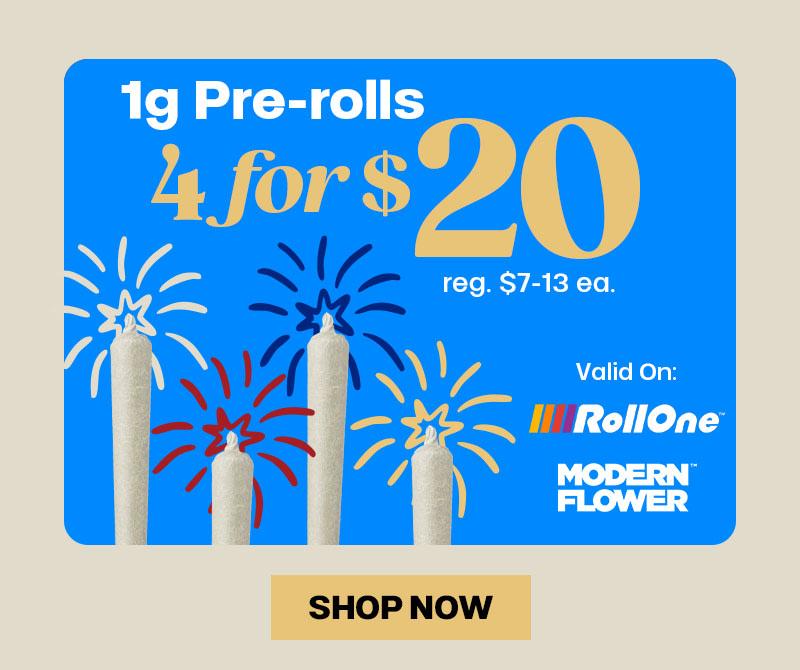 1g Pre-rolls 4 for $20 - Cannabis deal image