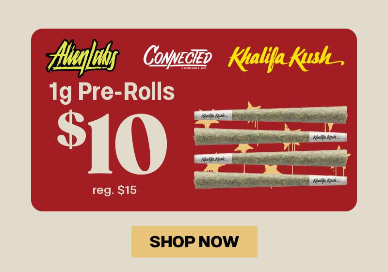 1g Pre-Rolls for $10