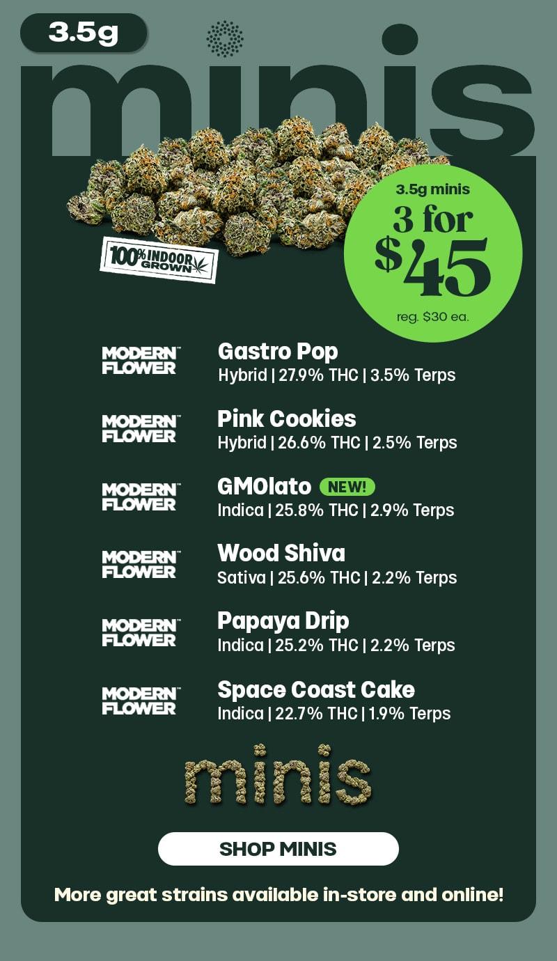 3.5g Minis Deal: 3 for $45 - Cannabis deal image