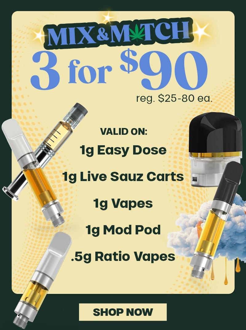 Mix & Match 3 for $90 Vape Deals