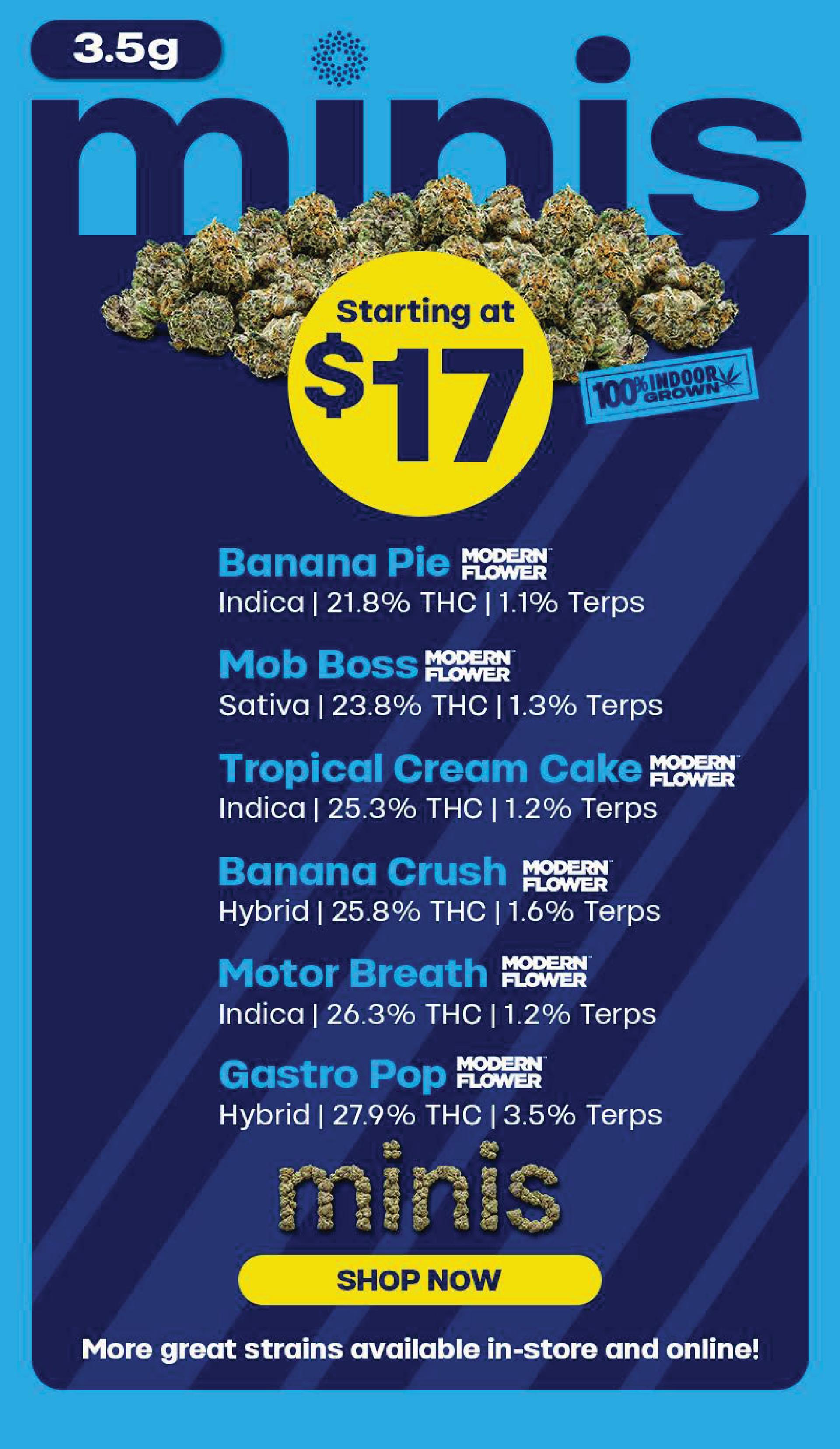 Minis Flower Starting at $17 - Cannabis deal image