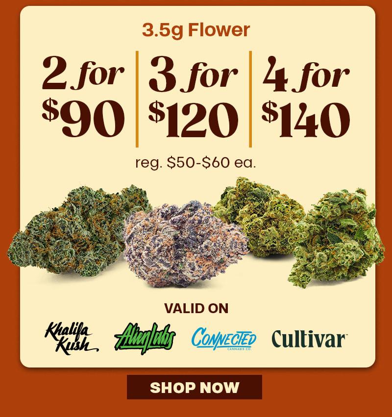 3.5g Flower Deals from Top Brands - Cannabis deal image